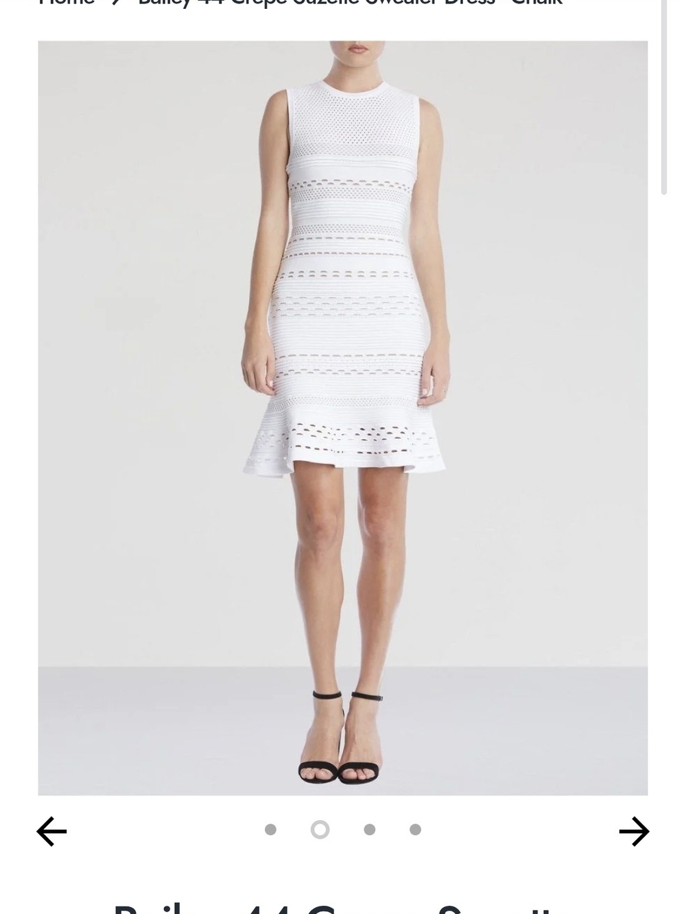 Bailey 44 Chalk Sleeveless Knit Fit-and-Flare Mini Dress